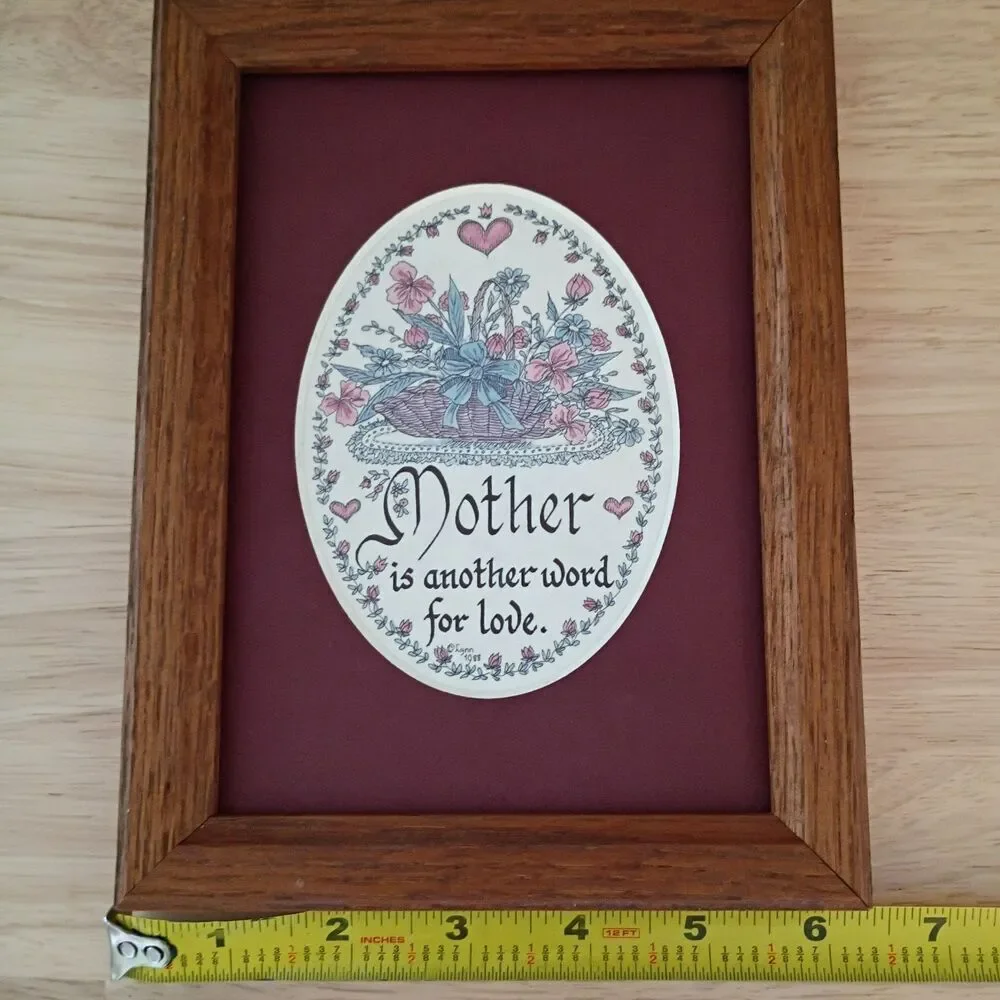Vintage Wood Frame Mother's Day Gift Quote 